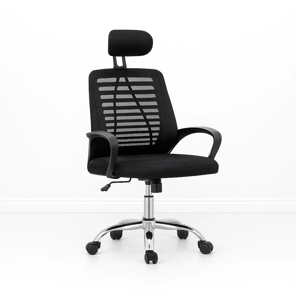 Silla de Oficina Ergos Ergonómica con Cabeza - Negra
