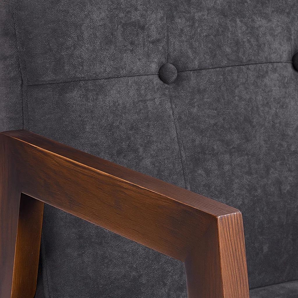 Sillón Marlow de Terciopelo - Gris Oscuro