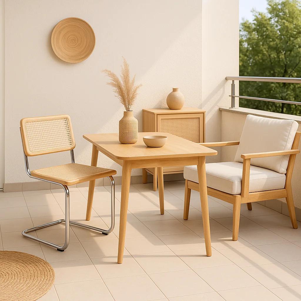 Silla Breuer Madera y Rattan - Madera