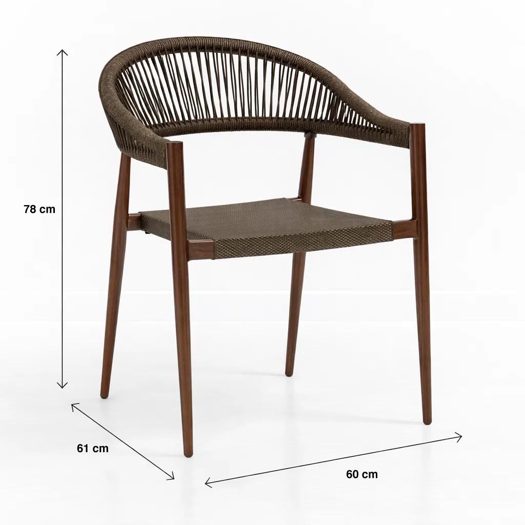 Silla de Terraza Douce - Aluminio y Rattan