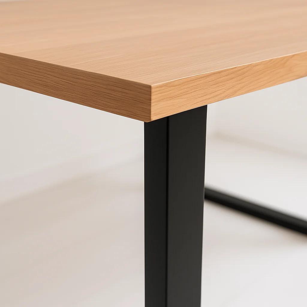 Mesa de Comedor Estilo Industrial 160x90 Madera Clara