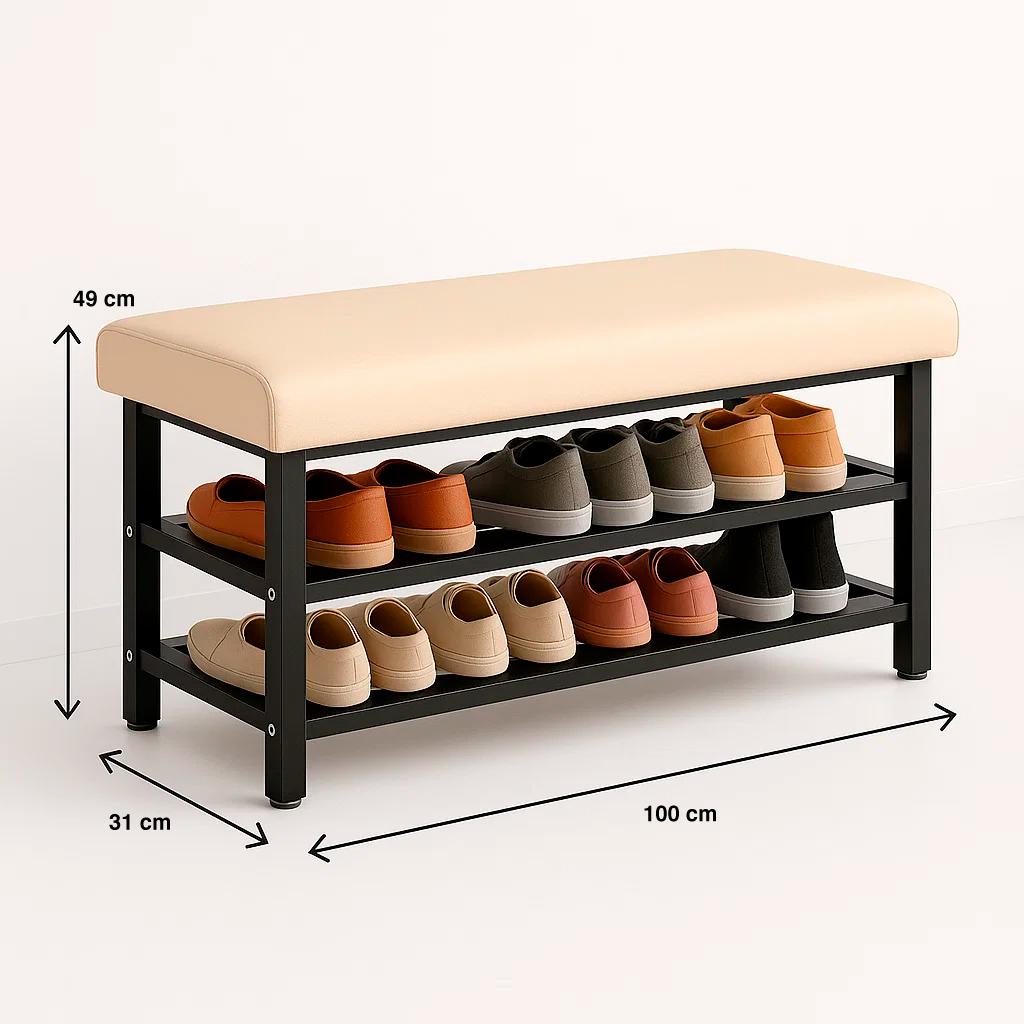Zapatero con Asiento Confort - Blanco