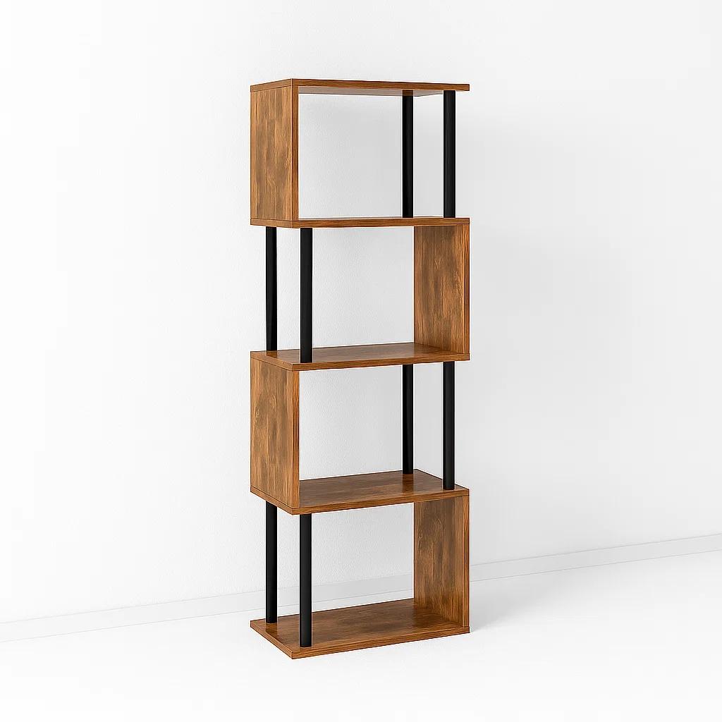 Estantería Decorativa 4 Niveles ZigZag Rack 24x38x124.5