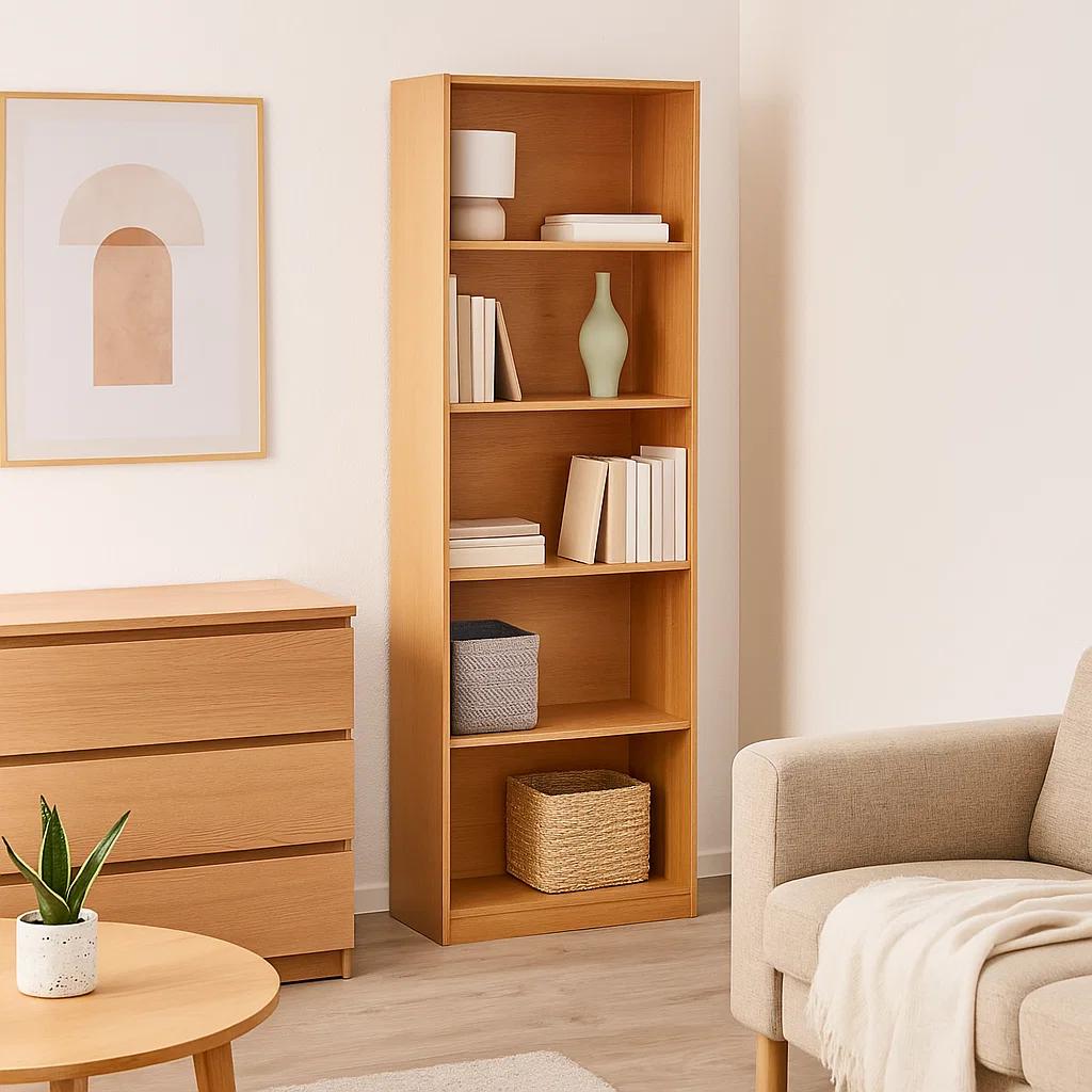Librero Reka de 5 espacios alto - Madera