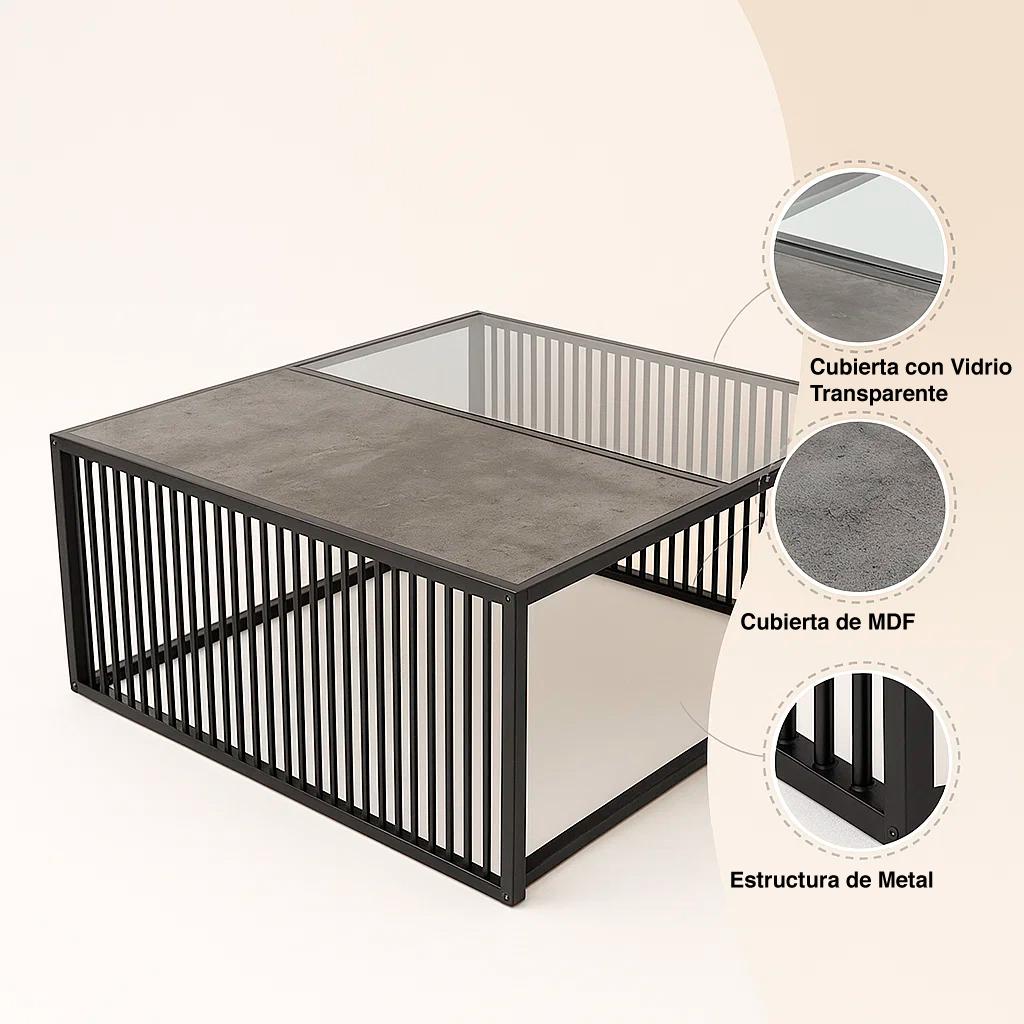 Mesa de centro bohemia 80x80