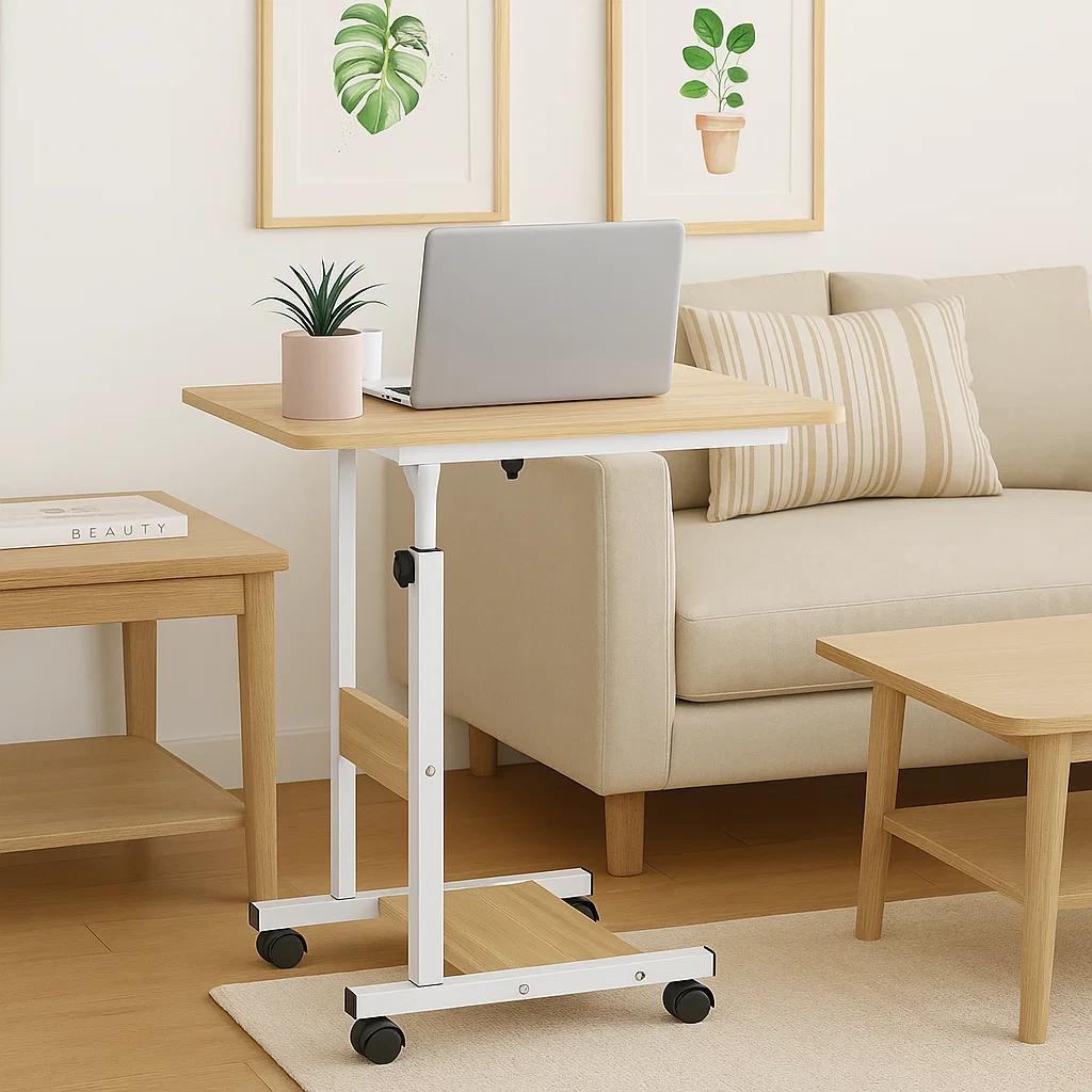 Mesa escritorio ajustable para computador roble