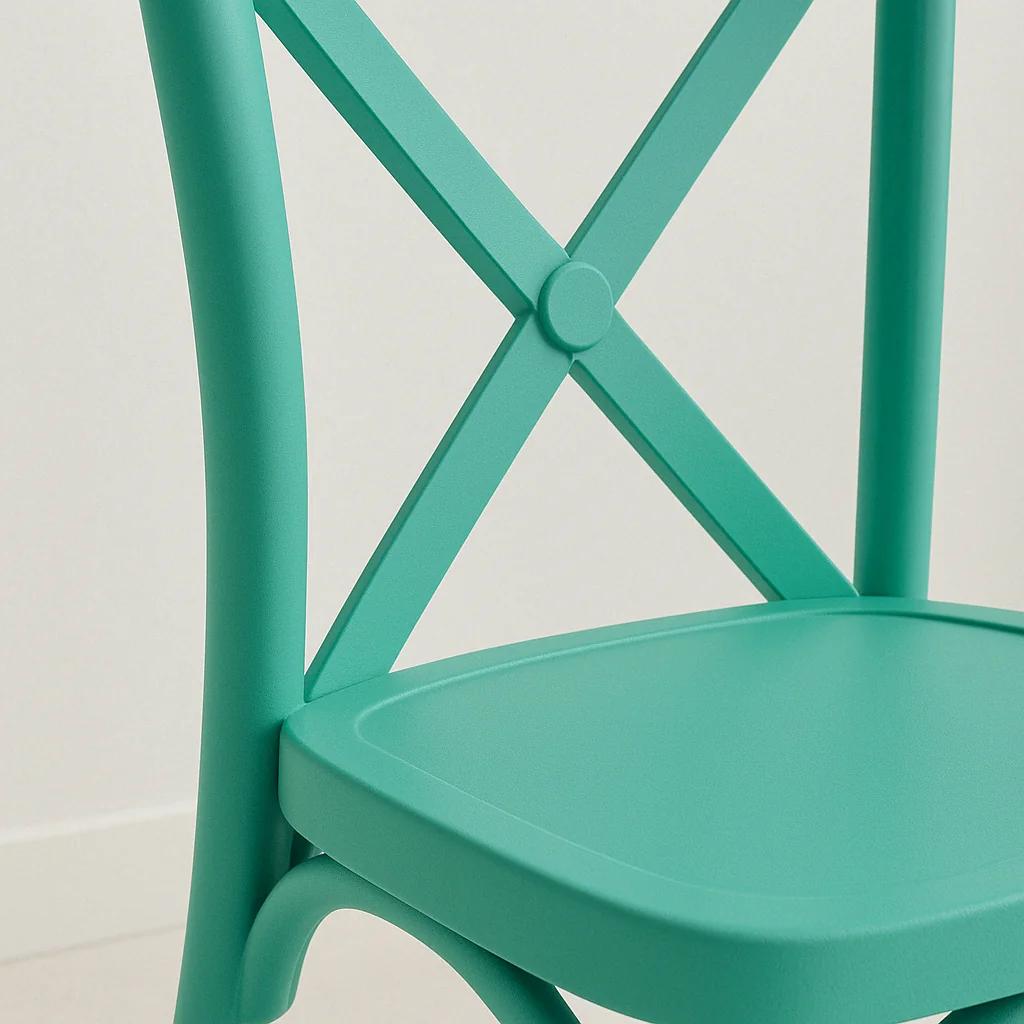 Silla Crossback Danubio de Terraza Exterior o Comedor - Menta