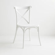 Silla Crossback Danubio de Terraza Exterior o Comedor  - Blanca