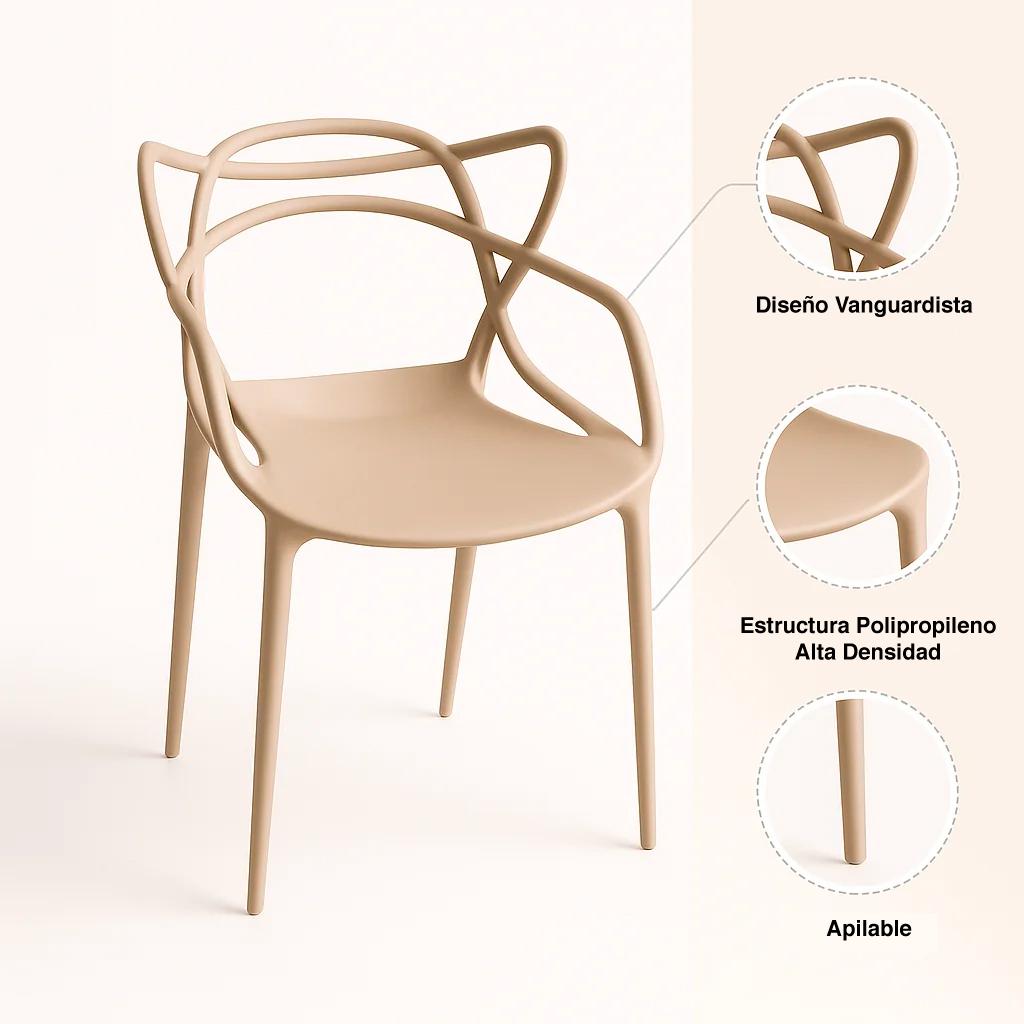 Silla de Terraza o comedor Master - Beige
