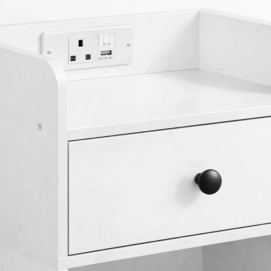 Velador Luma Mini con Enchufe Integrado Compacto - Blanco