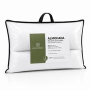 Pack 2 Almohadas Rellena de Pluma Pecho Biancobelo King 50x90