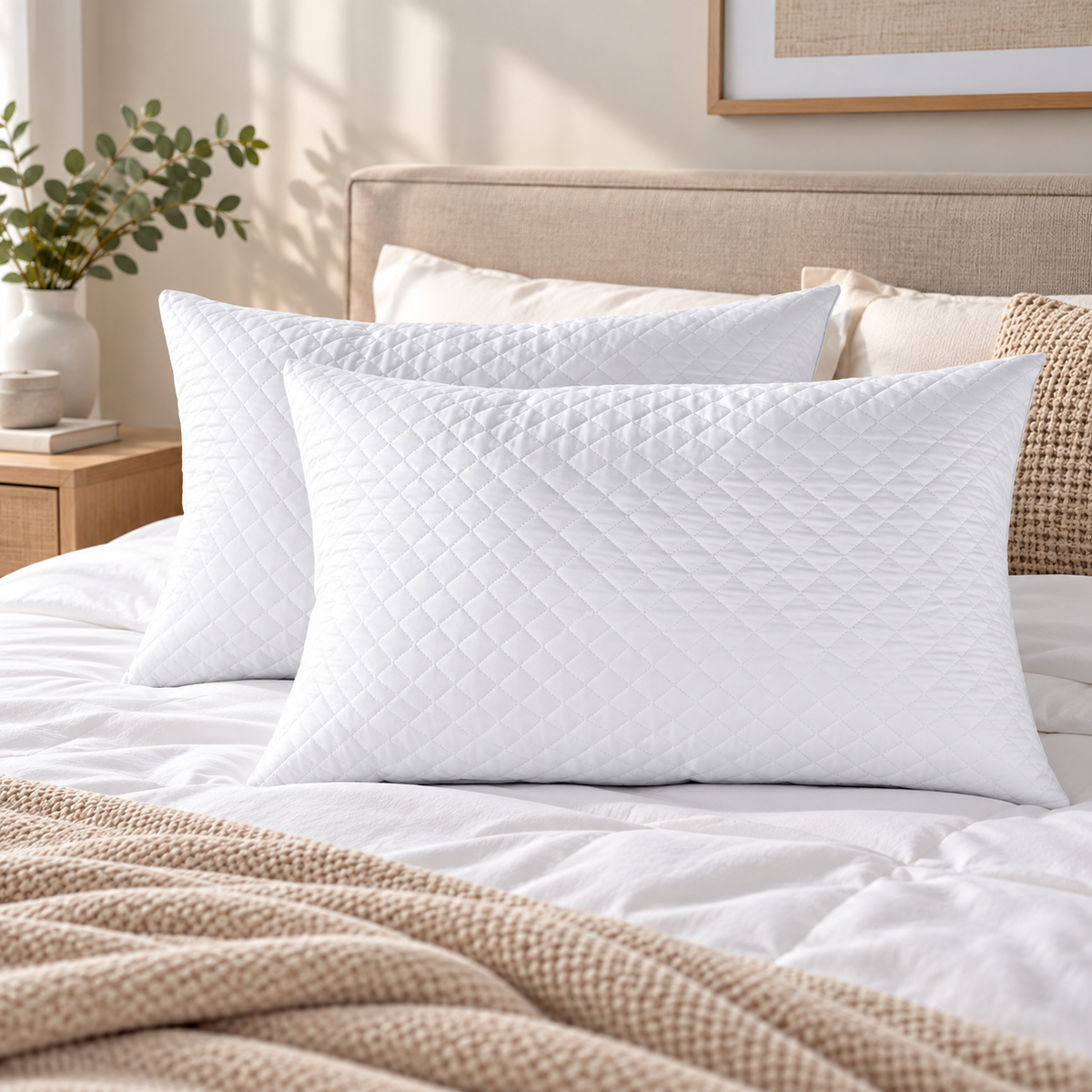 Pack 2 Protectores de almohada 50x70 funda acolchada Zee Dreams