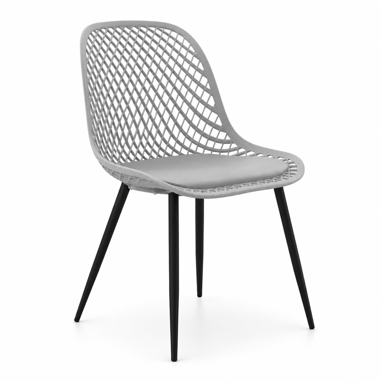 Pack de 4 Silla Europa Acolchada - Gris