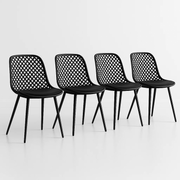 Pack de 4 Silla Europa Acolchada - Negra