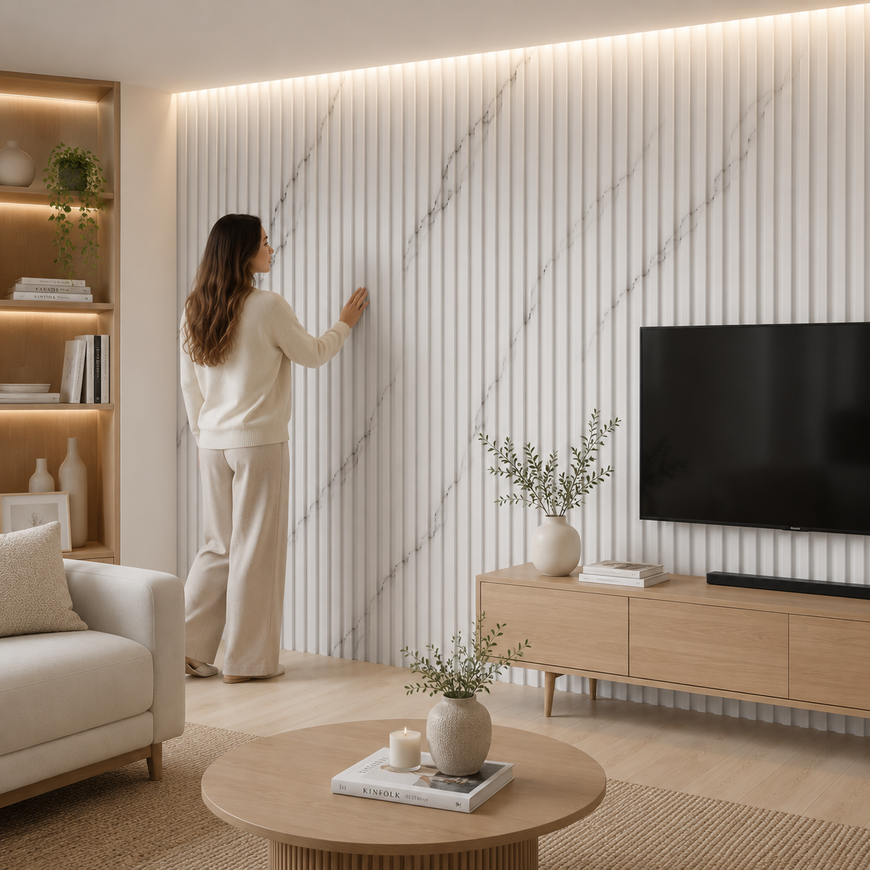 Panel decorativo PVC color Marble 280x16x2,3cm Caja 16 piezas