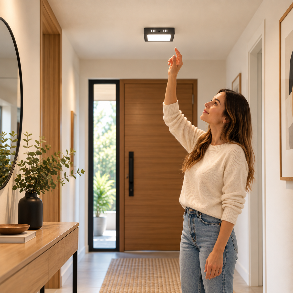 Panel sobrepuesto negro pro cuadrado 6w neutro 4000k