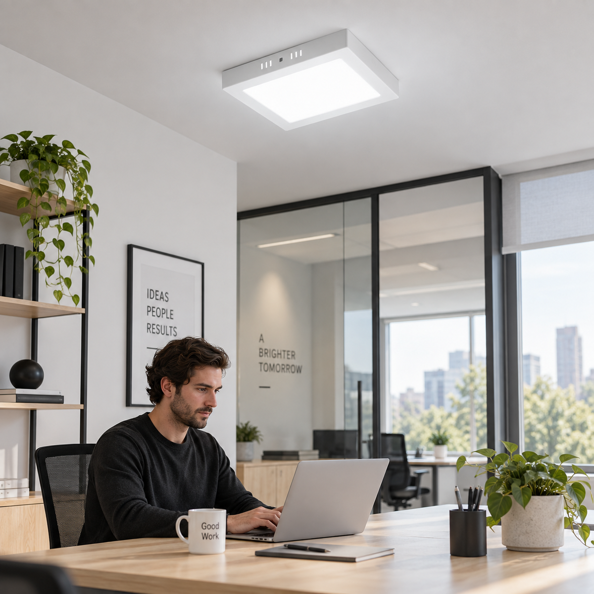 Panel sobrepuesto pro cuadrado 12w frio 6500k