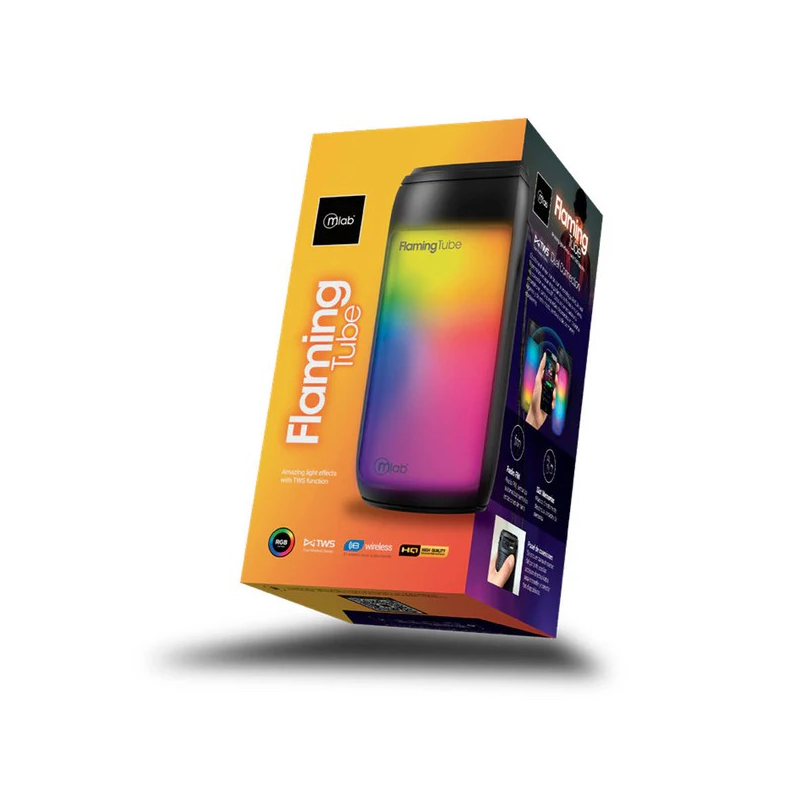 Parlante Bluetooth MLAB Flaming Tube Bass 5 W con Luces LED TWS