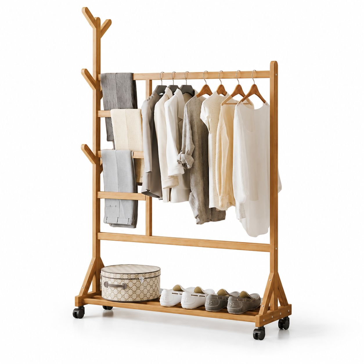 Perchero colgador doble de Bamboo EC21