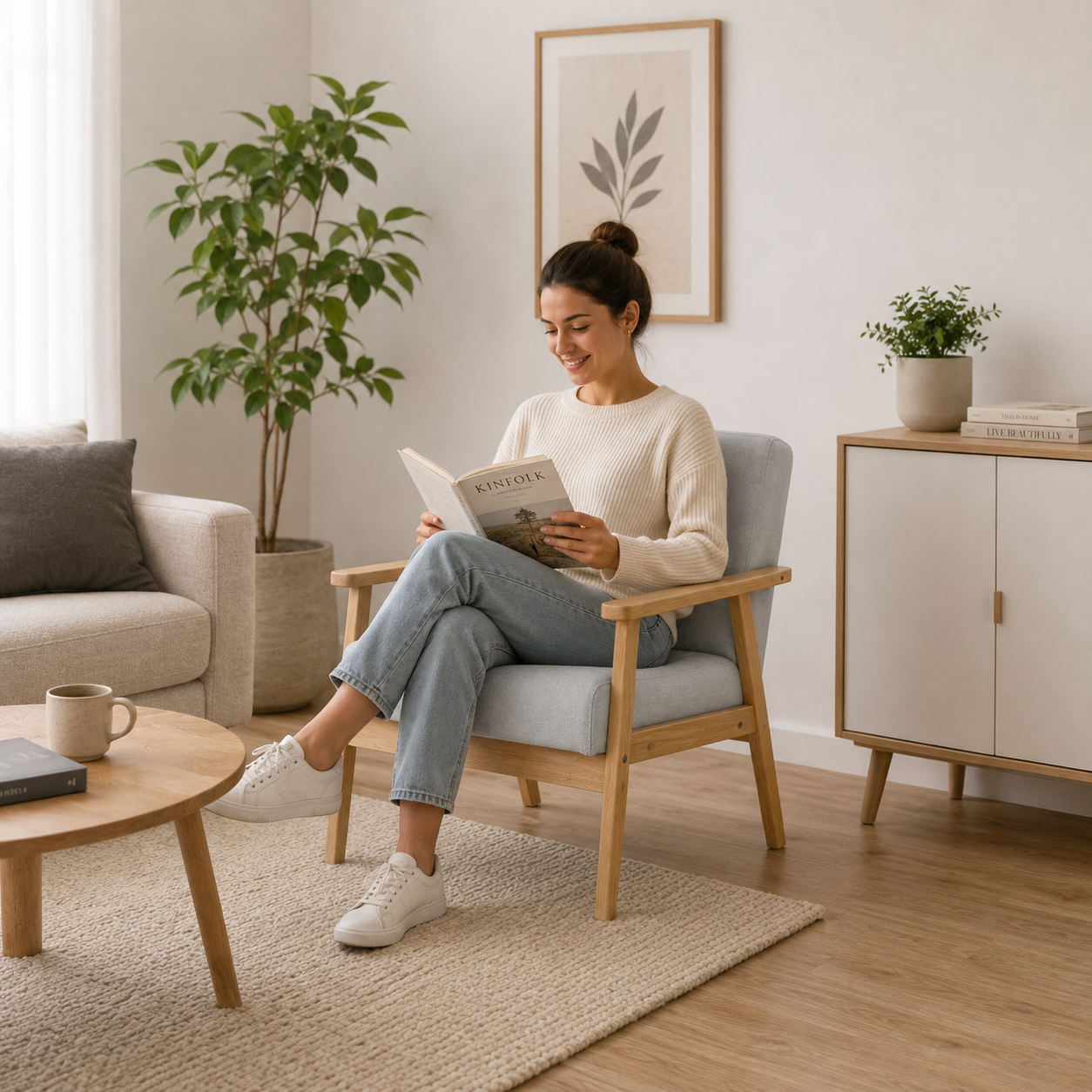 Poltrona madera Reims gris