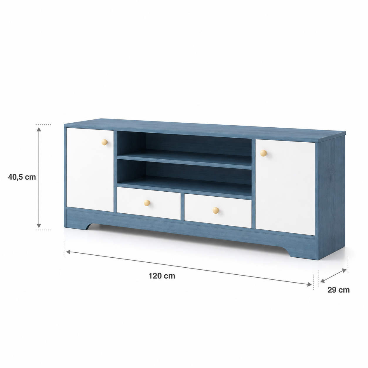 Rack Tv 2 Niveles Memphis Skyblue