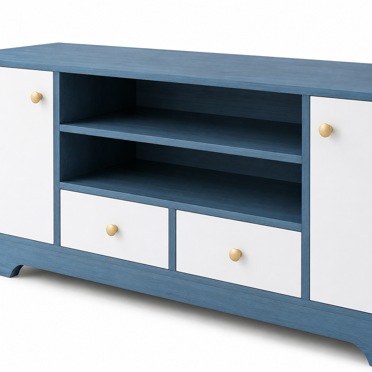 Rack Tv 2 Niveles Memphis Skyblue