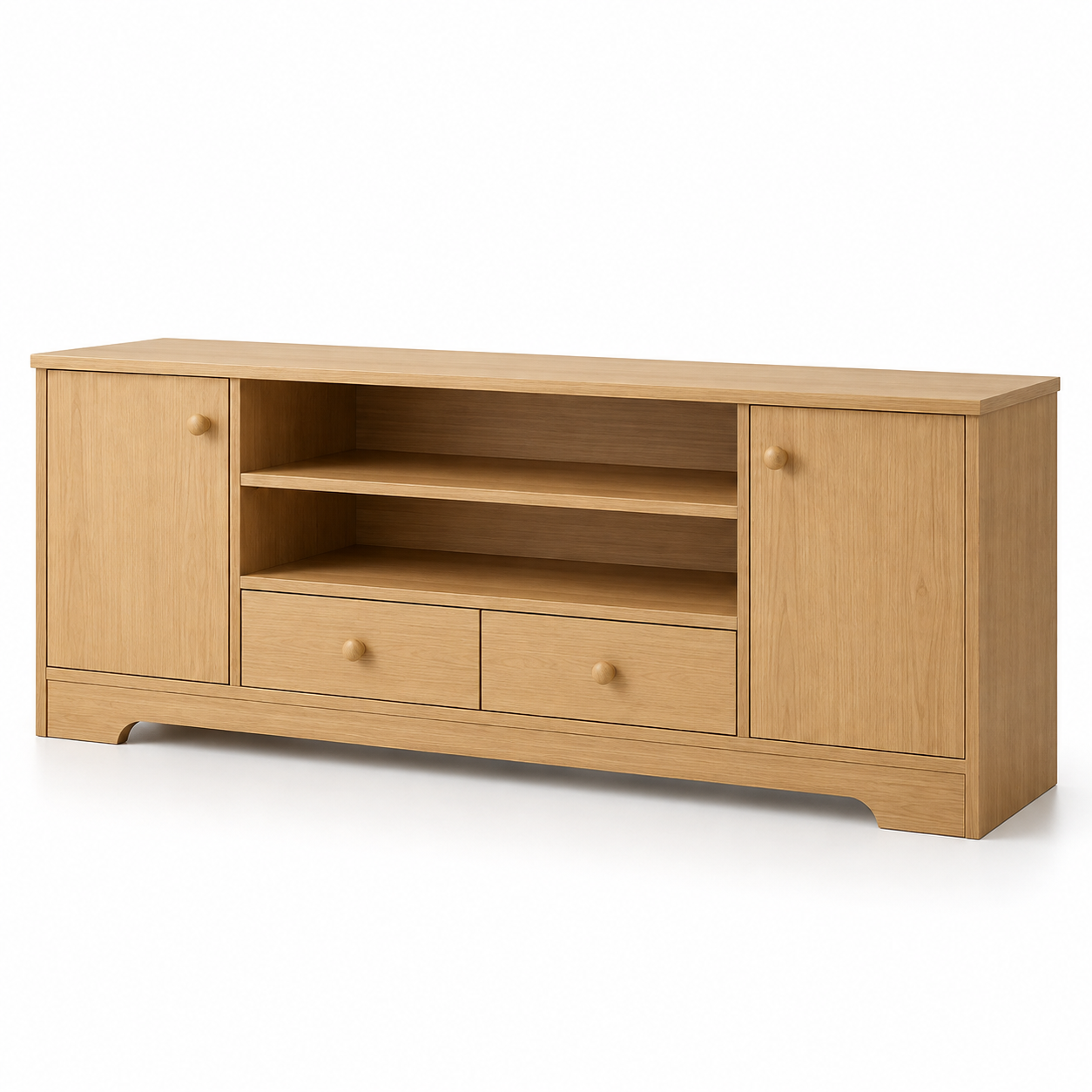 Rack tv 2 niveles Memphis wood