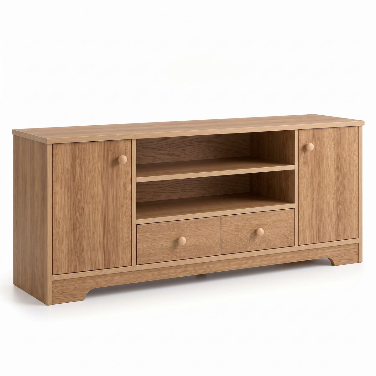 Rack tv 2 niveles Memphis wood