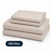 Juego de Sábanas Biancobelo 200 Hilos Crema