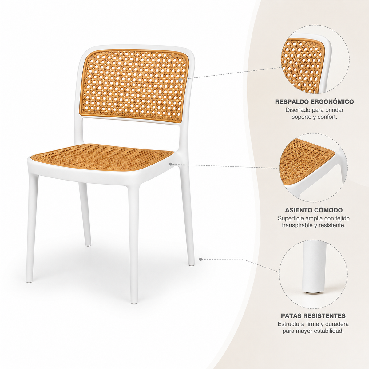 Silla Comedor Marques Blanca