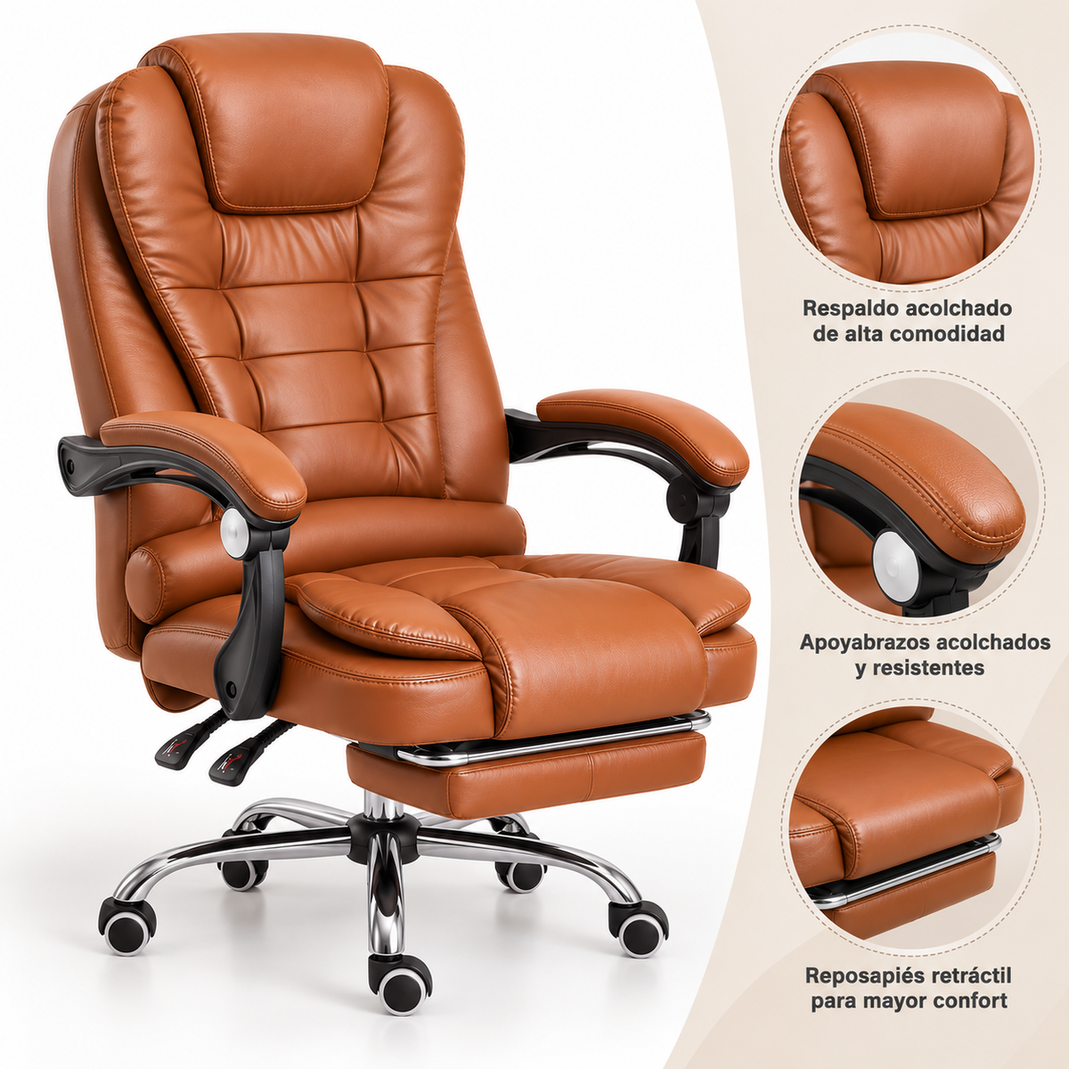 Silla Ejecutiva Masajeadora Cafe