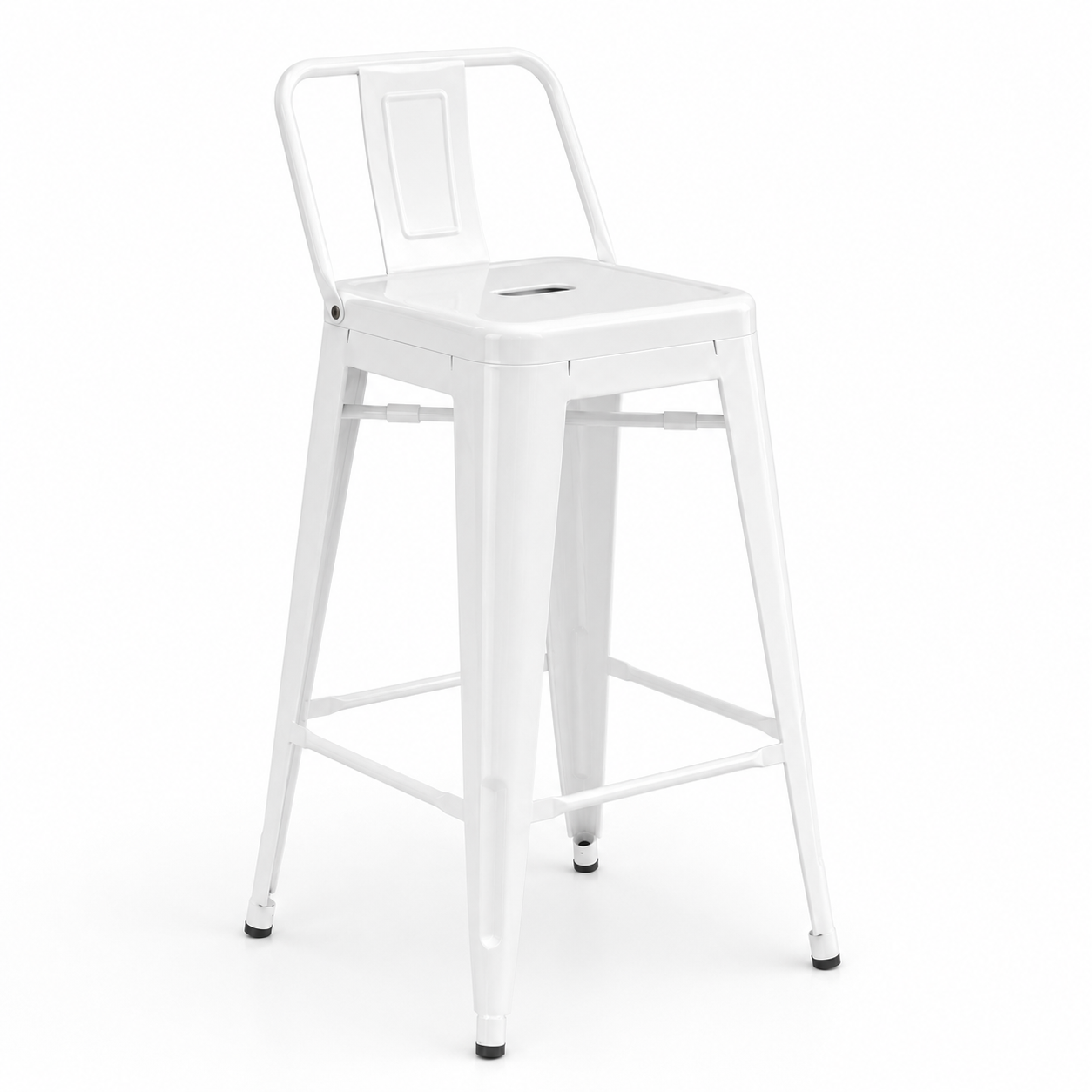 Taburete 77 cms blanco