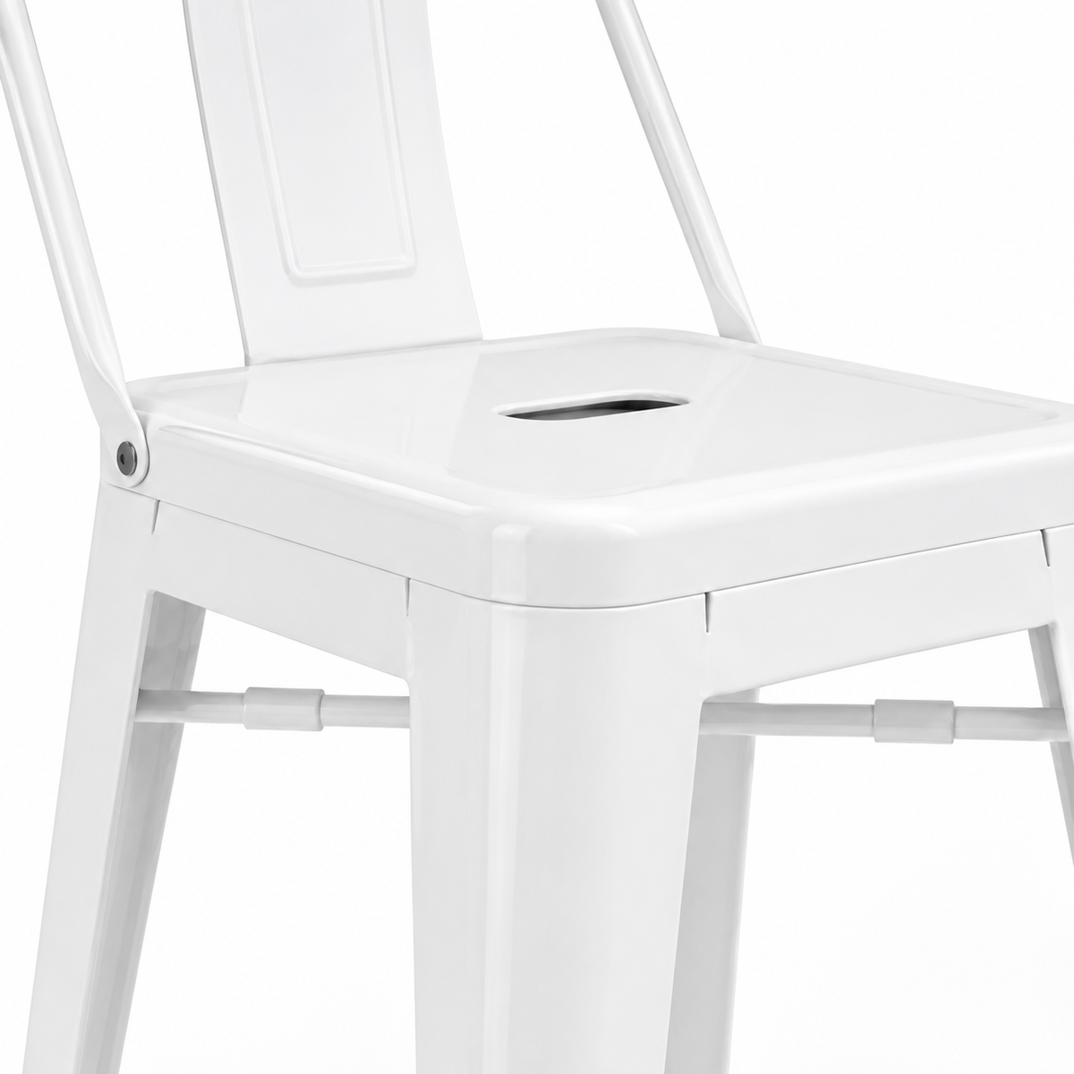 Taburete 77 cms blanco