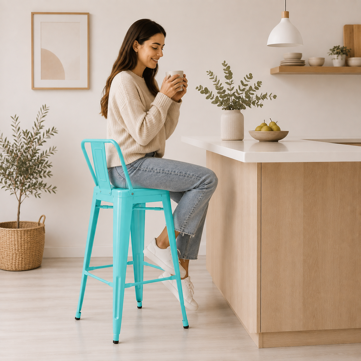 Taburete 77 cms Menta