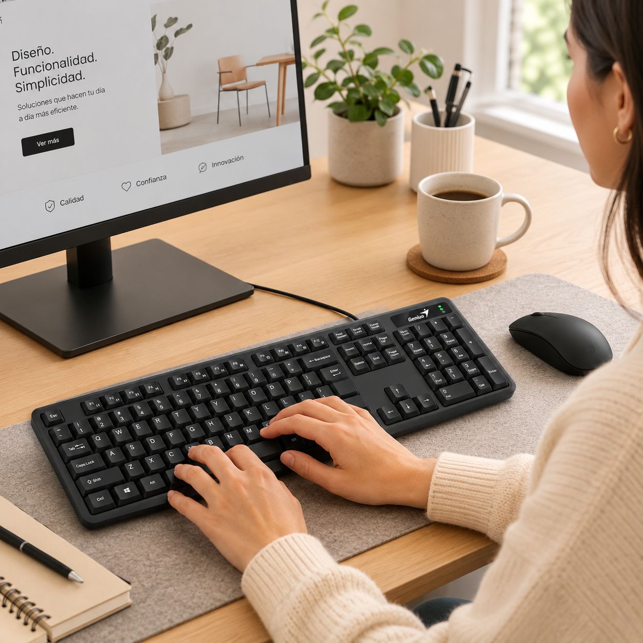 Teclado Genius KB-117 Copilot USB Negro