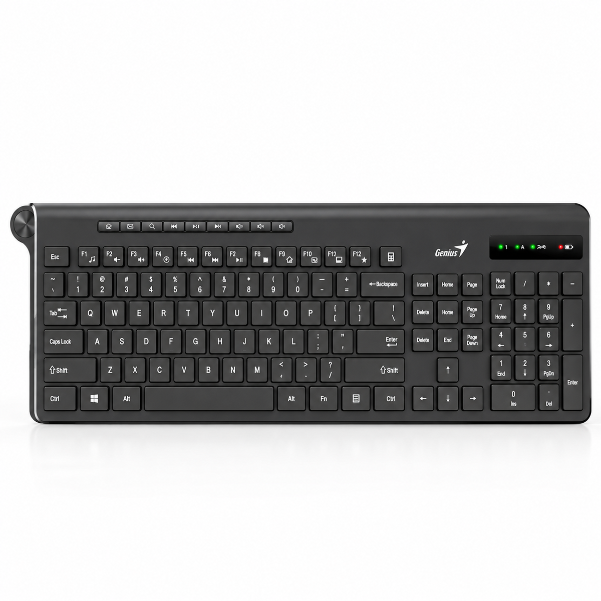 Teclado Inalámbrico Genius SlimStar 7230 Multimedia 2.4GHz USB Copilot Negro