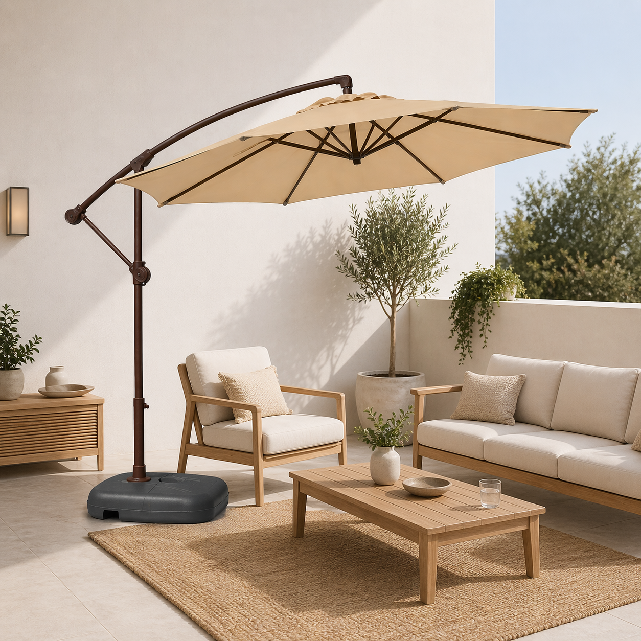 Quitasol Lateral 3M Terraluxe Beige