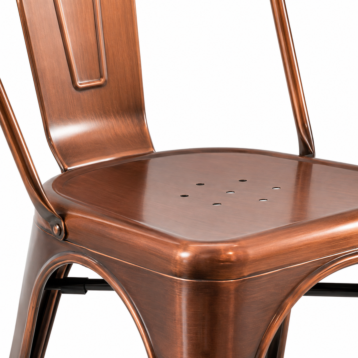 Pack de 4 Sillas de comedor diseño Tolix cobre
