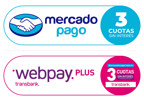 Aceptamos pagos a través de Mercadopago y Webpay