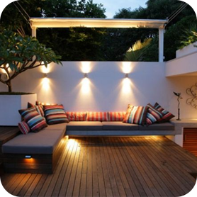 Decorado moderno de terrazas
